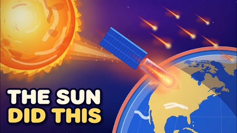 Official YouTube thumbnail for The Day the Sun Knocked 38 Satellites Out of the Sky